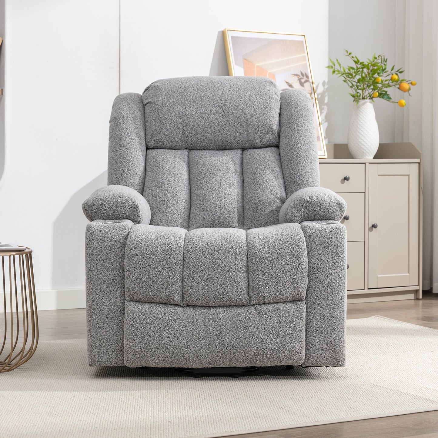 Sedgeford electric riser recliner with massage and heat