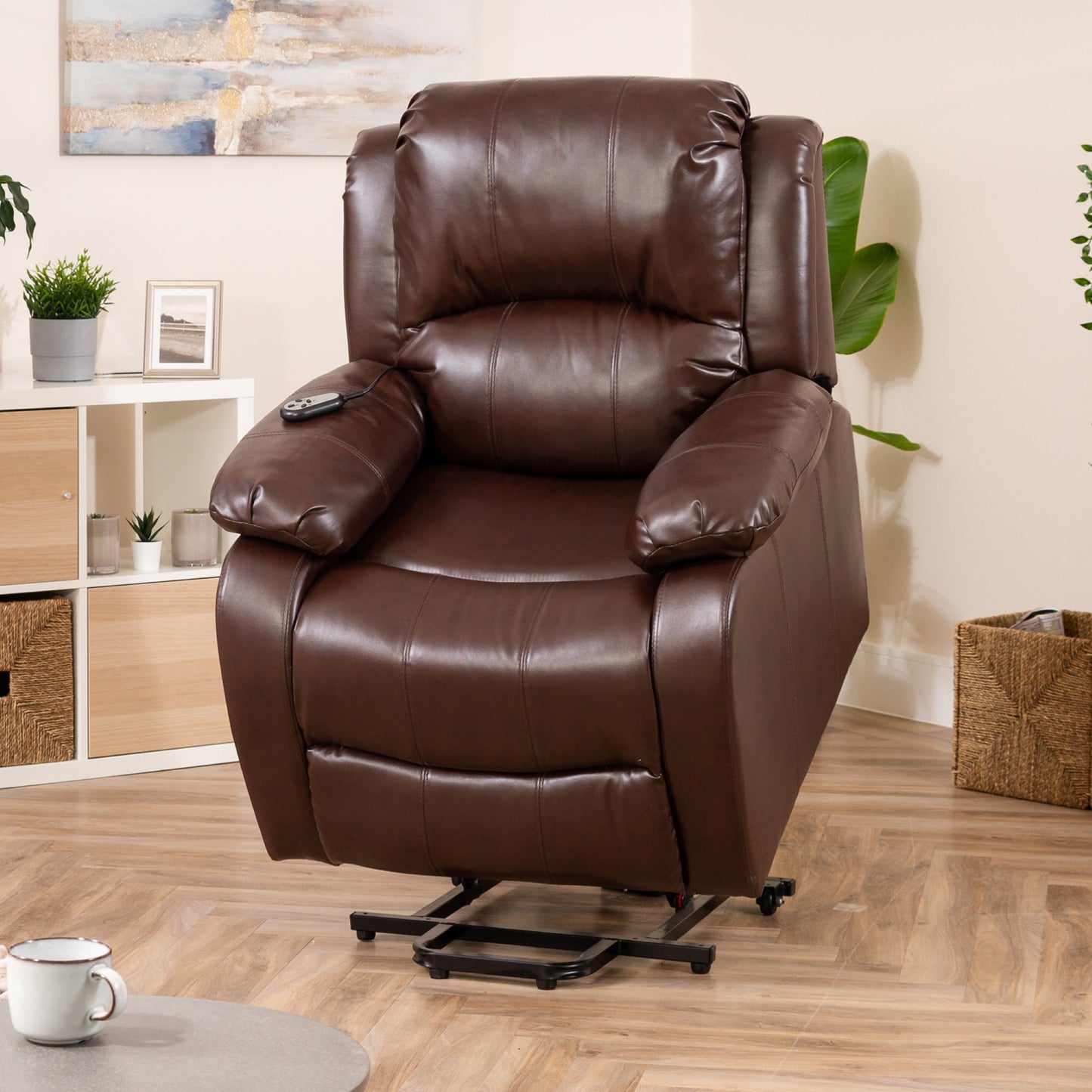 Shelburne heat massage dual motor riser recliner