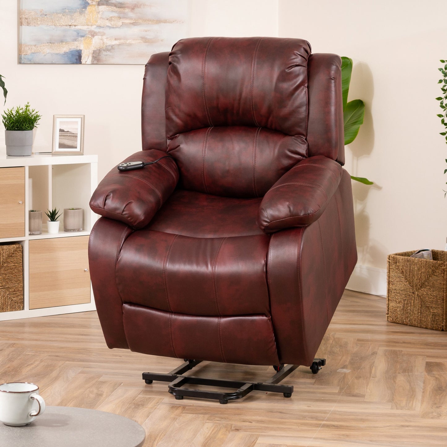 Shelburne heat massage dual motor riser recliner