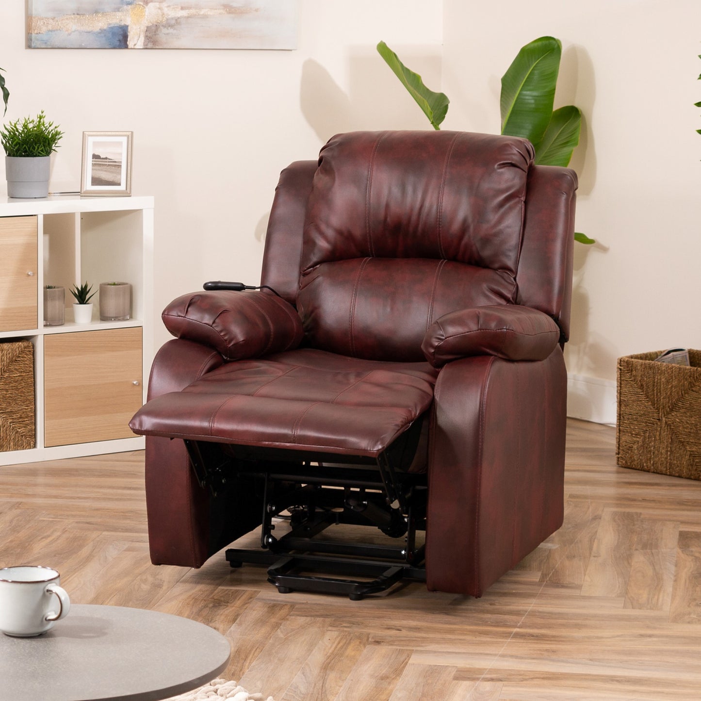 Shelburne heat massage dual motor riser recliner