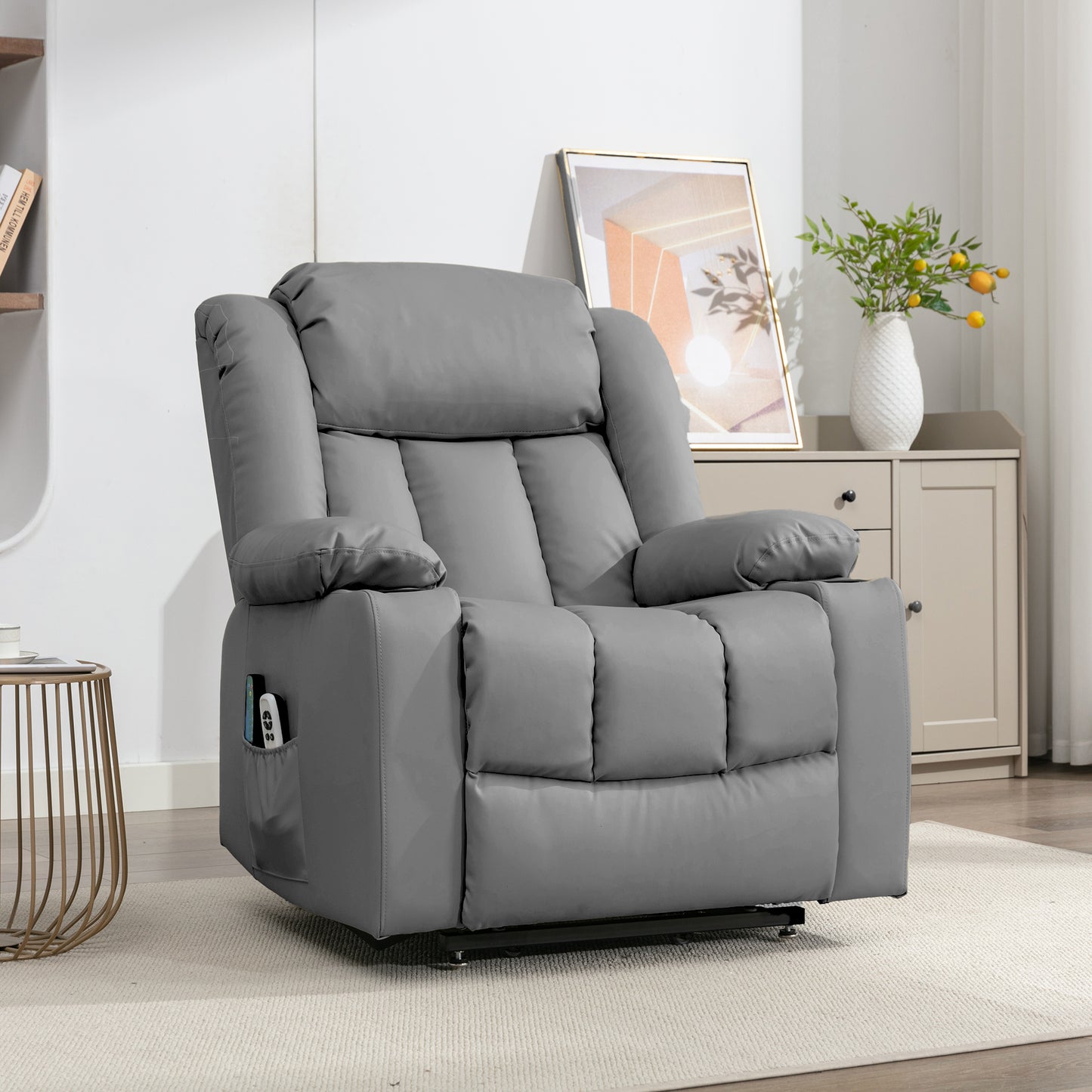 Hargrave heat massage dual motor electric riser recliner