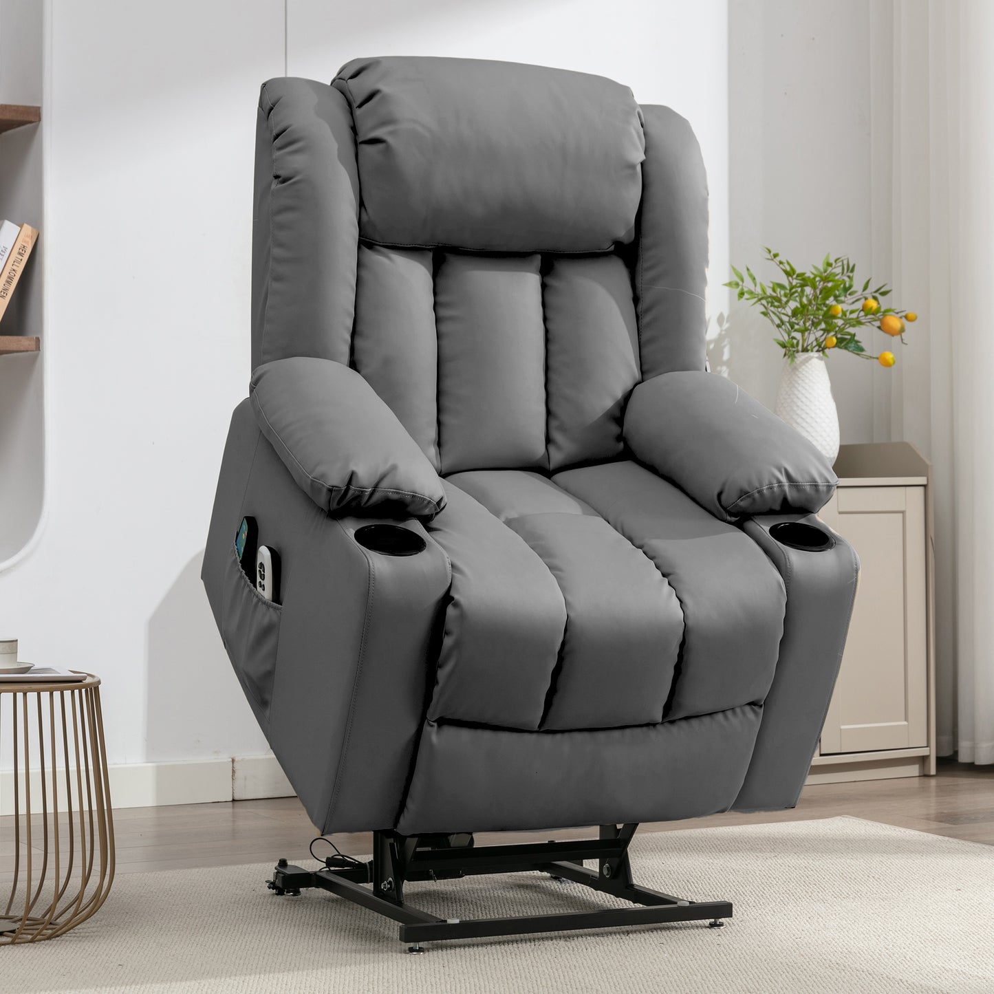 Hargrave heat massage dual motor electric riser recliner