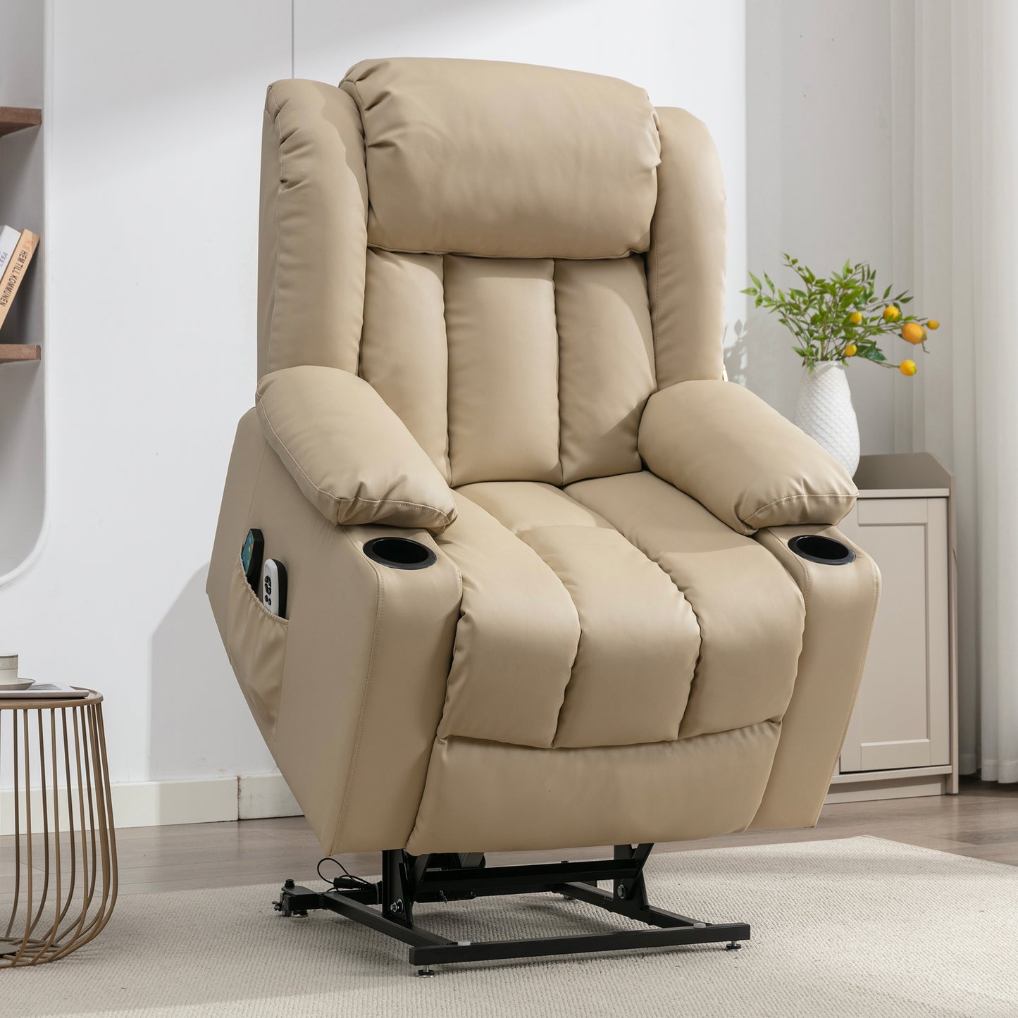 Hargrave heat massage dual motor electric riser recliner