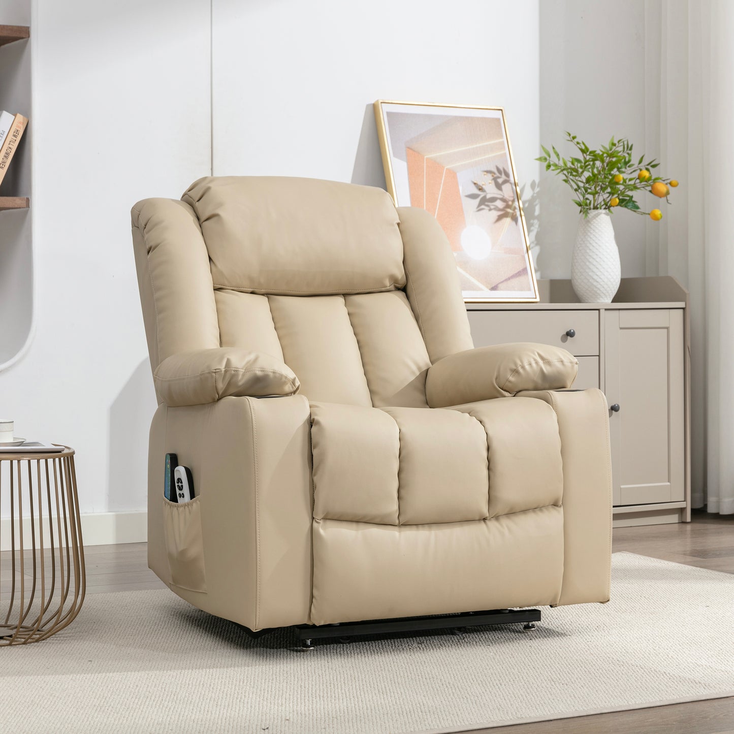 Hargrave heat massage dual motor electric riser recliner